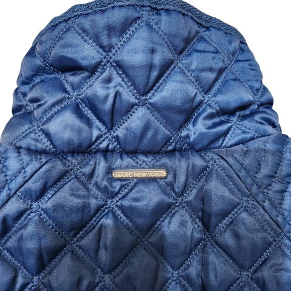 Marc New York Andrew Marc Navy Quilted Puff Jacket Zipper Pockets XS - Picture 6 of 12